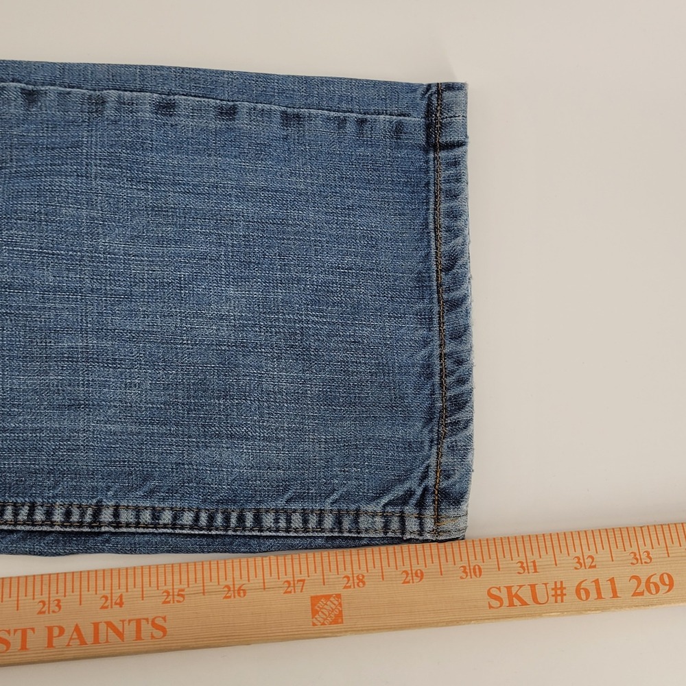 Russell Simmons Argyleculture Jeans Mens 32x30 Blue Straight Leg Embroidered - Picture 4 of 8